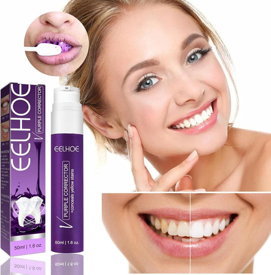 EELHOE Purple Tooth Whitening Corrector – Removes Yellow Stains & Brightens Teeth (50ml)