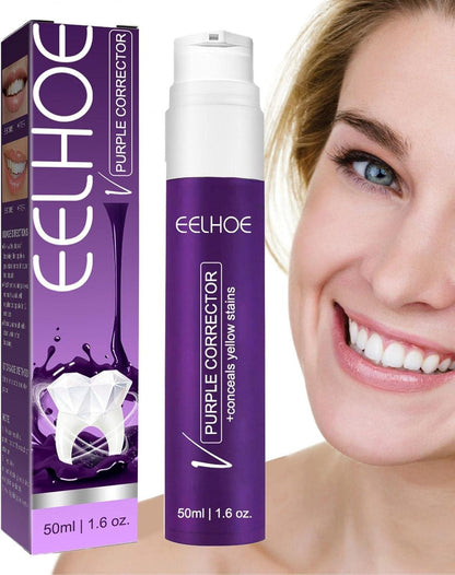 EELHOE Purple Tooth Whitening Corrector – Removes Yellow Stains & Brightens Teeth (50ml)