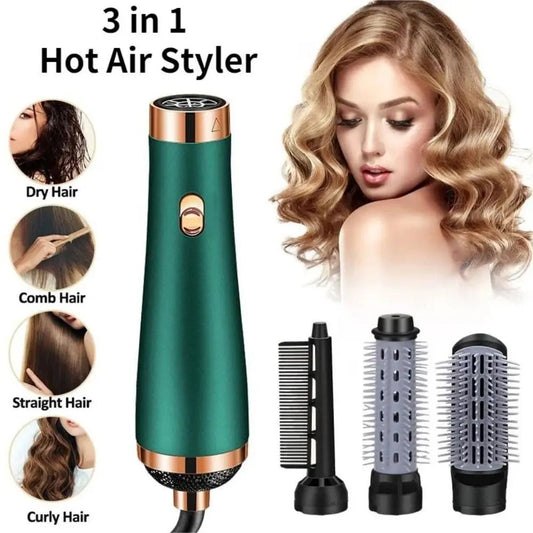 3-in-1 Hot Air Styler for Drying, Straightening & Curling – Multi-Functional Hair Styling Tool