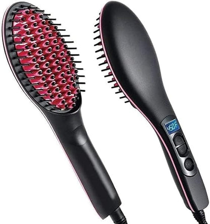 2-in-1 Hair Straightening Brush – Instant Heat Styling Tool for Smooth & Frizz-Free Hair